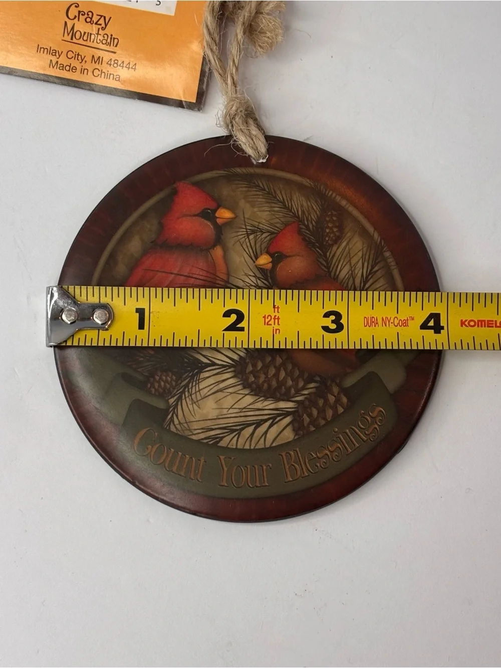 Crazy Mountain by Angela Anderson Cardinals “Count Your Blessings” Ornament 4